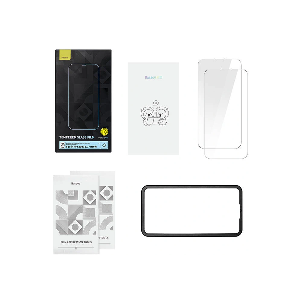 Wholesale Baseus Crystal SGJC030302 Glass 0.3mm Apple iPhone 14 Pro Max [2 PACK] - BSU3771 - {ean13} - Hurt