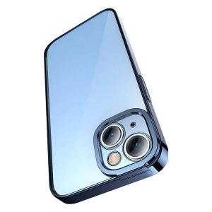 Set Hülle + Glas Baseus Glitter Apple iPhone 14 Plus / 15 Plus (blau)