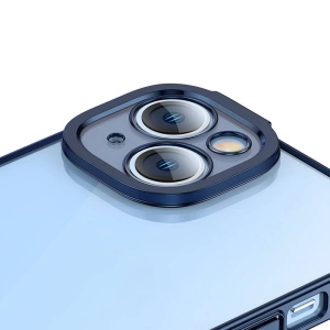 Set Hülle + Glas Baseus Glitter Apple iPhone 14 Plus / 15 Plus (blau)
