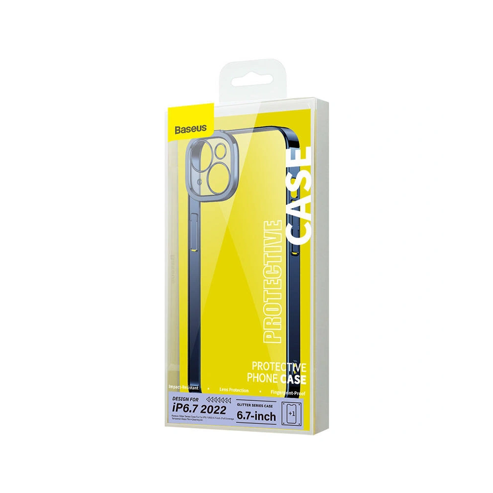 Hurtownia GSM - Tok + üveg Baseus Glitter Apple iPhone 14 Plus / 15 Plus (kék) - BSU3777 - {ean13} - Hurt