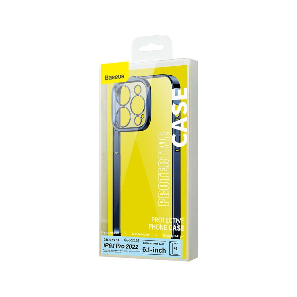 Hurtownia GSM - Set husă + sticlă Baseus Glitter Apple iPhone 14 Pro (albastru) - BSU3778 - {ean13} - Hurt