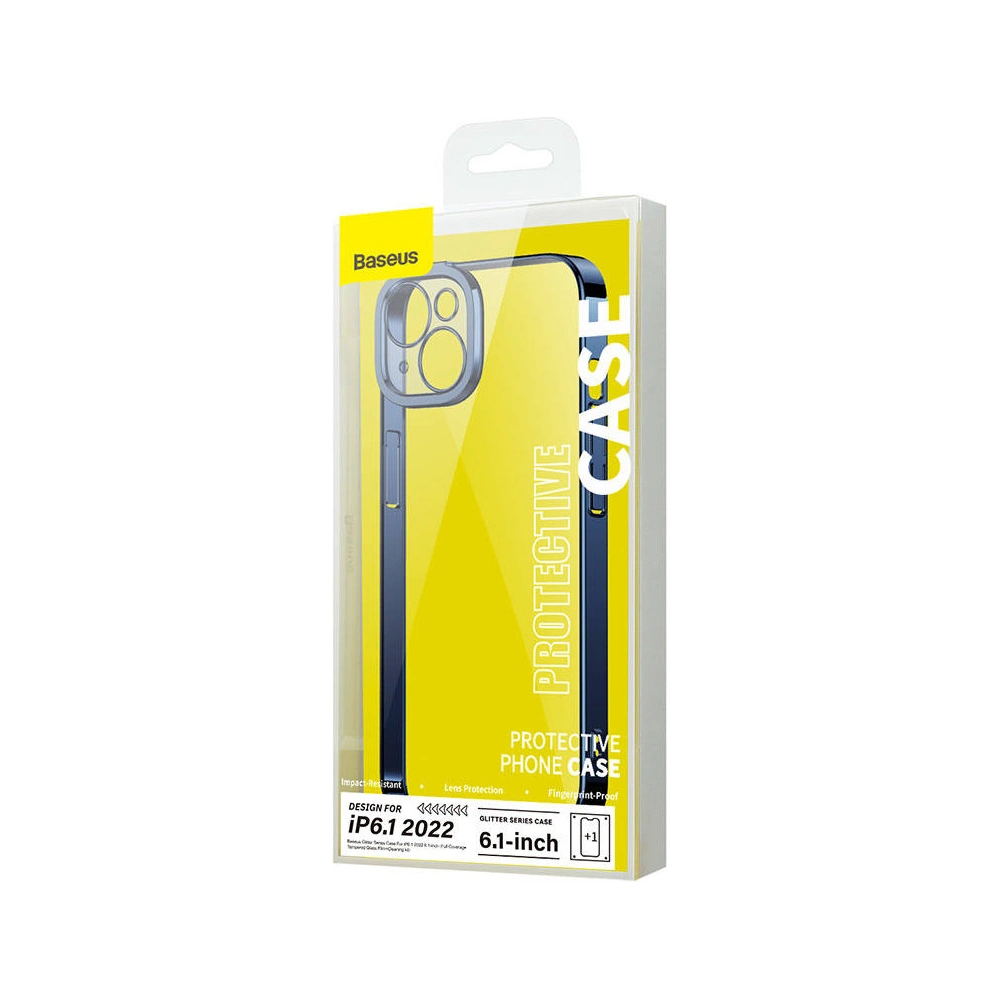 Hurtownia GSM - Tok + üveg Baseus Glitter Apple iPhone 14 (kék) - BSU3779 - {ean13} - Hurt