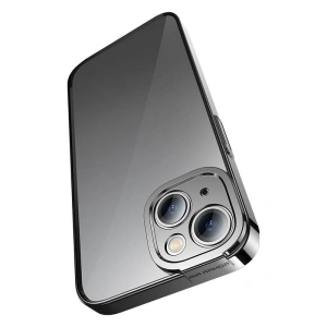 Set husă + sticlă Baseus Glitter Apple iPhone 14 Plus / 15 Plus (negru)