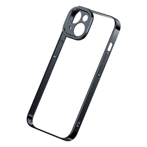 Set husă + sticlă Baseus Glitter Apple iPhone 14 Plus / 15 Plus (negru)