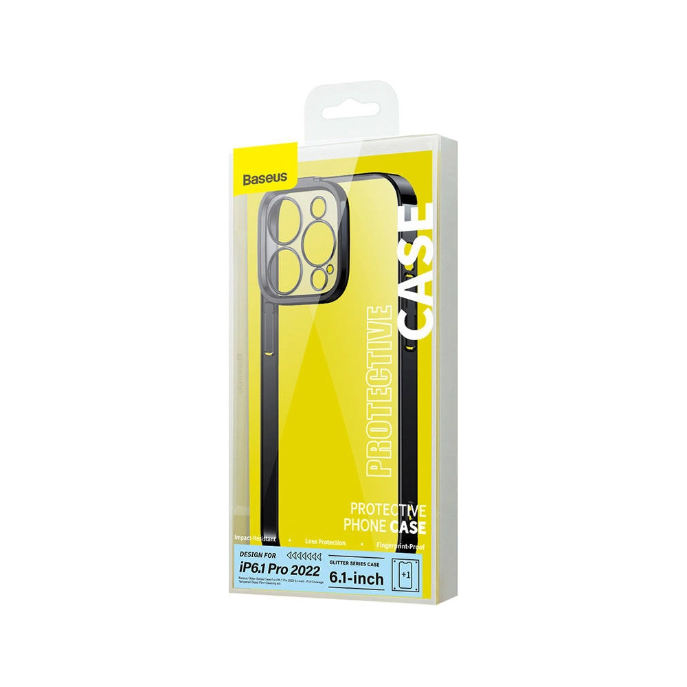 Hurtownia GSM - Tok + üveg Baseus Glitter Apple iPhone 14 Pro (fekete) - BSU3782 - {ean13} - Hurt