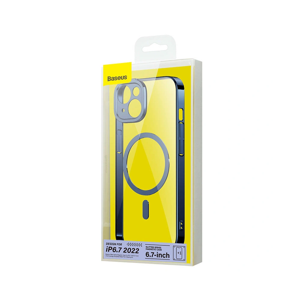 Hurtownia GSM - Tok + üveg Baseus Glitter MagSafe Apple iPhone 14 Plus / 15 Plus (kék) - BSU3785 - {ean13} - Hurt