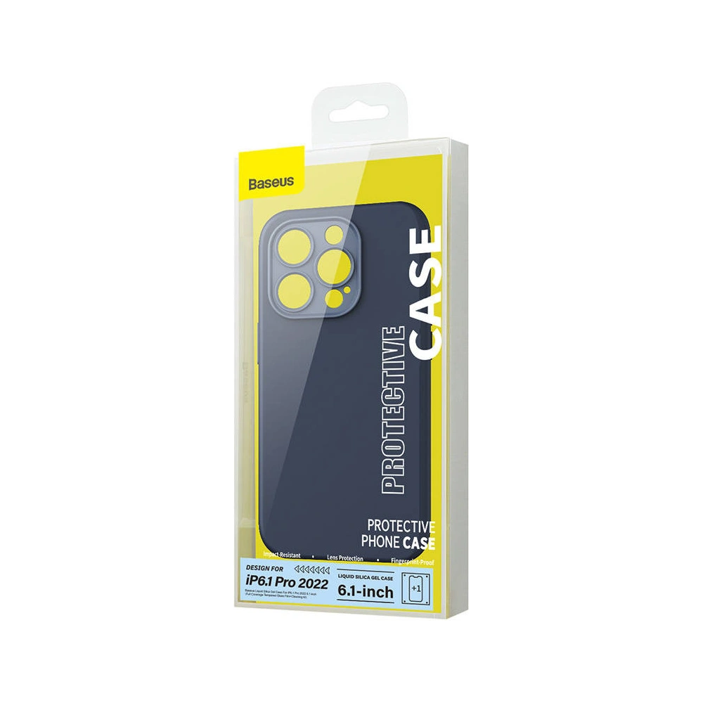 Hurtownia GSM - Set mit Hülle + Glas Baseus Liquid Silica Apple iPhone 14 Pro (blau) - BSU3790 - {ean13} - Hurt