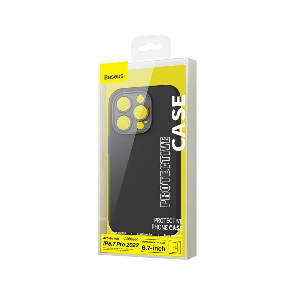 Hurtownia GSM - Case + Glas Set Baseus Liquid Silica Apple iPhone 14 Pro Max (schwarz) - BSU3791 - {ean13} - Hurt