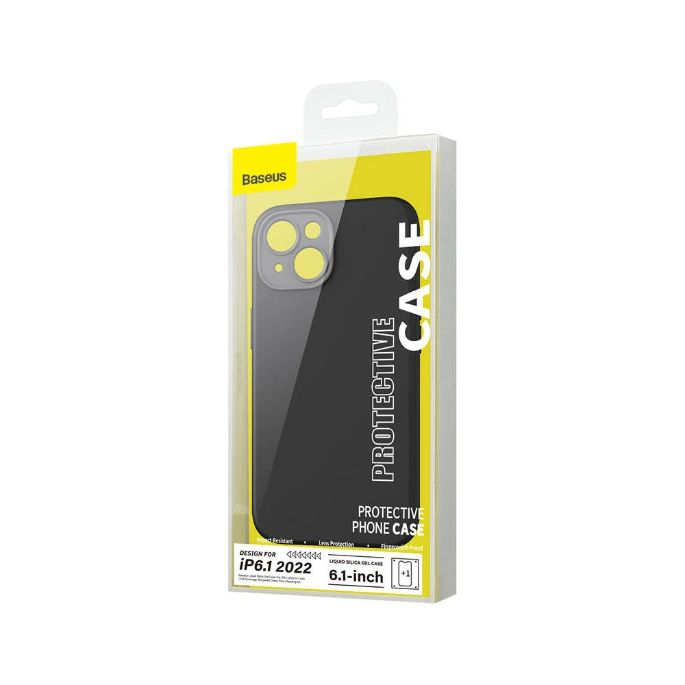 Hurtownia GSM - Tok + üveg Baseus Liquid Silica Apple iPhone 14 (fekete) - BSU3794 - {ean13} - Hurt