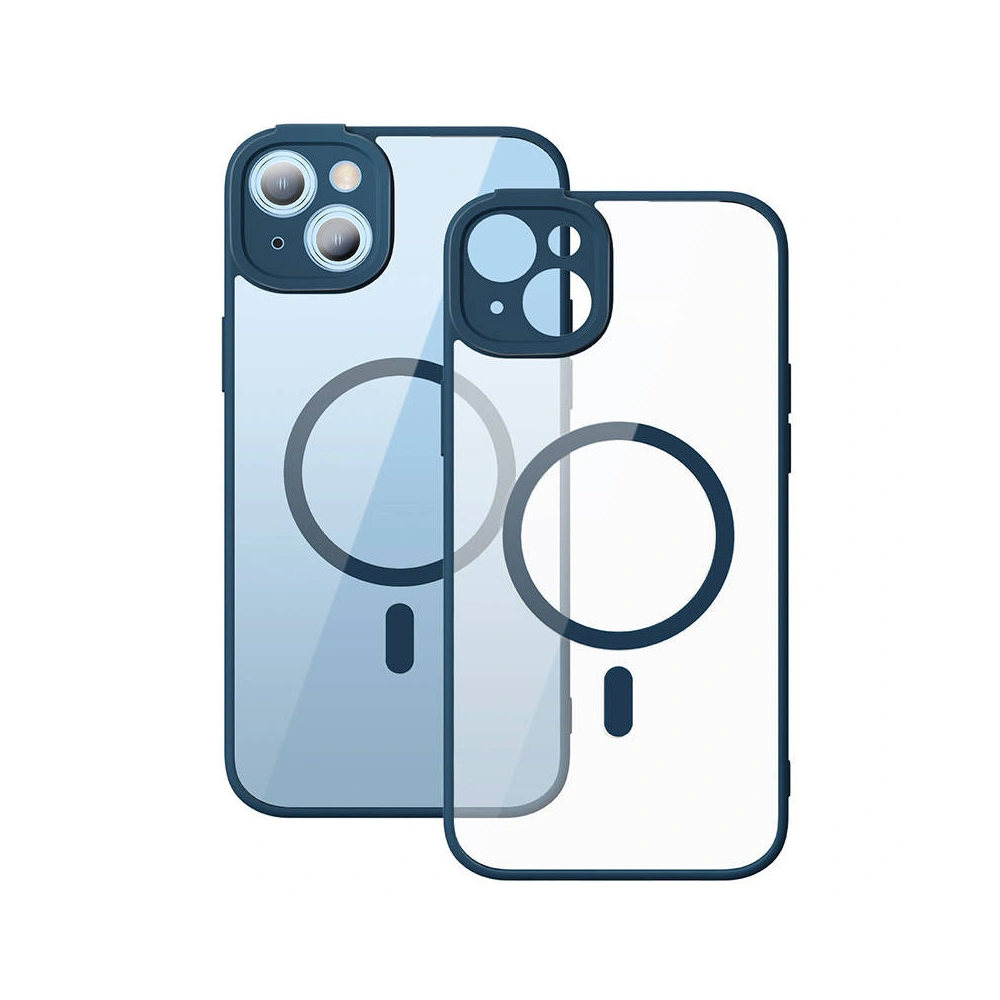 Hurtownia GSM - Set Case + Glas Baseus Frame MagSafe Apple iPhone 14 (blau) - BSU3802 - {ean13} - Hurt