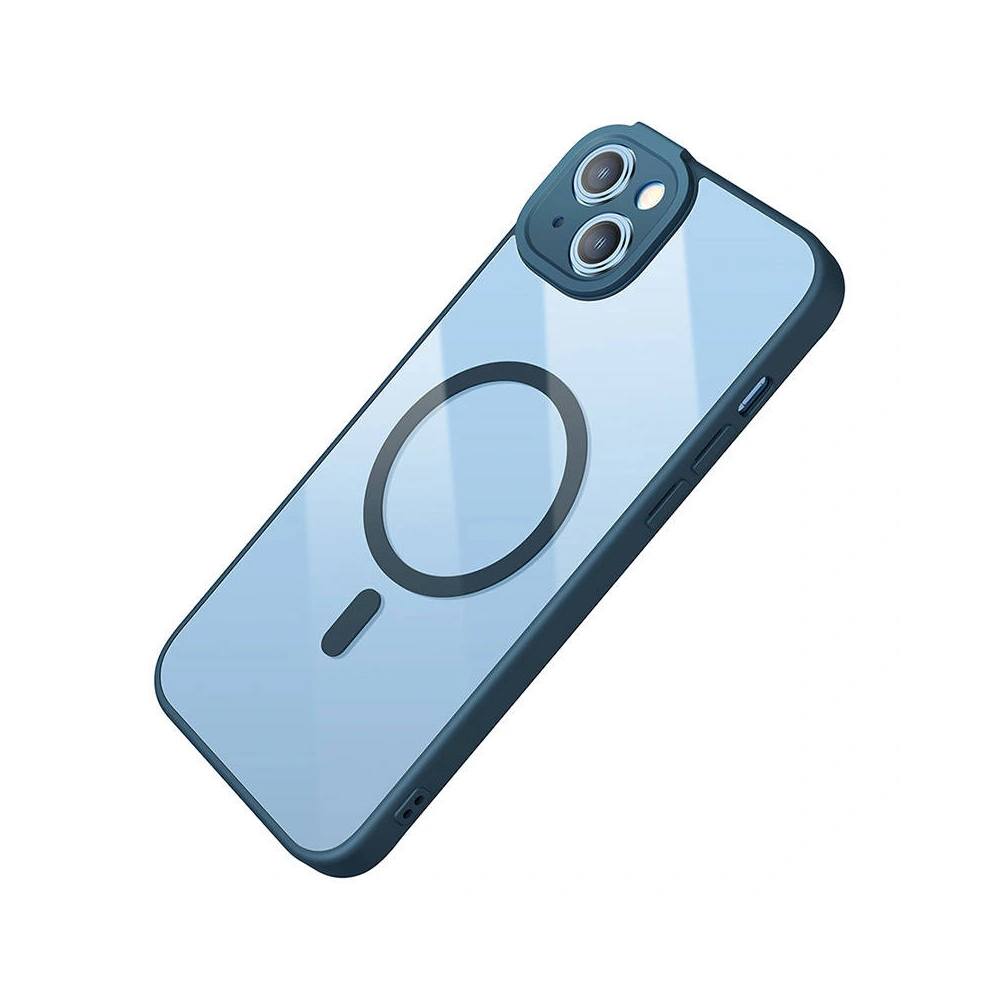 Hurtownia GSM - Sada pouzdra + sklo Baseus Frame MagSafe Apple iPhone 14 (modrá) - BSU3802 - {ean13} - Hurt