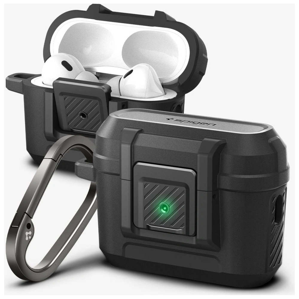 Hurtownia GSM - Case Spigen Lock Fit Apple AirPods Pro 2/1 Matte Schwarz - SPN2583 - {ean13} - Hurt