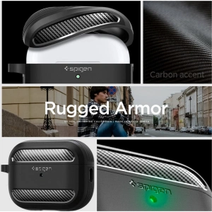 Case Spigen Rugged Armor Apple AirPods Pro 2/1 Matte Schwarz