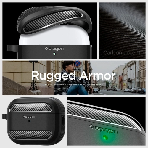Etui Spigen Rugged Armor Apple AirPods Pro 2/1 Matte Black