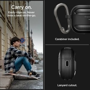Etui Spigen Rugged Armor Apple AirPods Pro 2/1 Matte Black