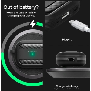 Etui Spigen Rugged Armor Apple AirPods Pro 2/1 Matte Black