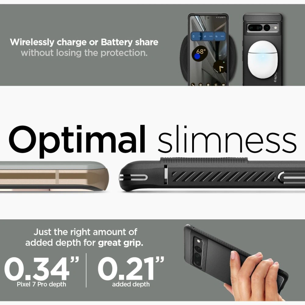 Hurtownia GSM - Case Spigen Rugged Armor Google Pixel 7 Pro Matte Schwarz - SPN2588 - {ean13} - Hurt
