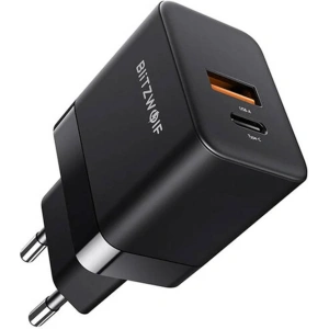 Hurtownia GSM - Ładowarka sieciowa Blitzwolf BW-S21 GaN 35W, USB + USB-C (czarna) - BLZ511 - {ean13} - Hurt