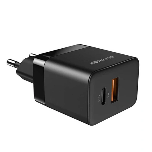 Ładowarka sieciowa Blitzwolf BW-S21 GaN 35W, USB + USB-C (czarna)