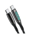 USB-C zu USB-C Kabel BlitzWolf BW-TC23, mit Display, 100W, 0.9m (schwarz)