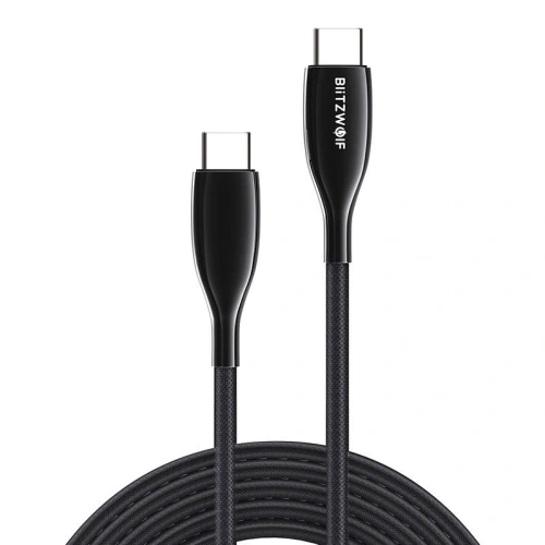 Kabel USB-C do USB-C BlitzWolf BW-TC24, 100W, 5A, 1.8m (czarny)