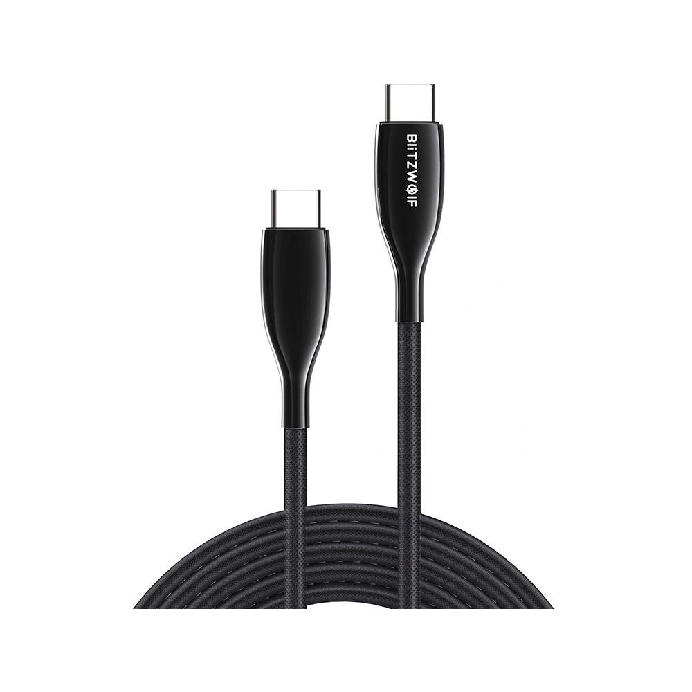 Hurtownia GSM - USB-C zu USB-C Kabel BlitzWolf BW-TC24, 100W, 5A, 1.8m (schwarz) - BLZ515 - {ean13} - Hurt