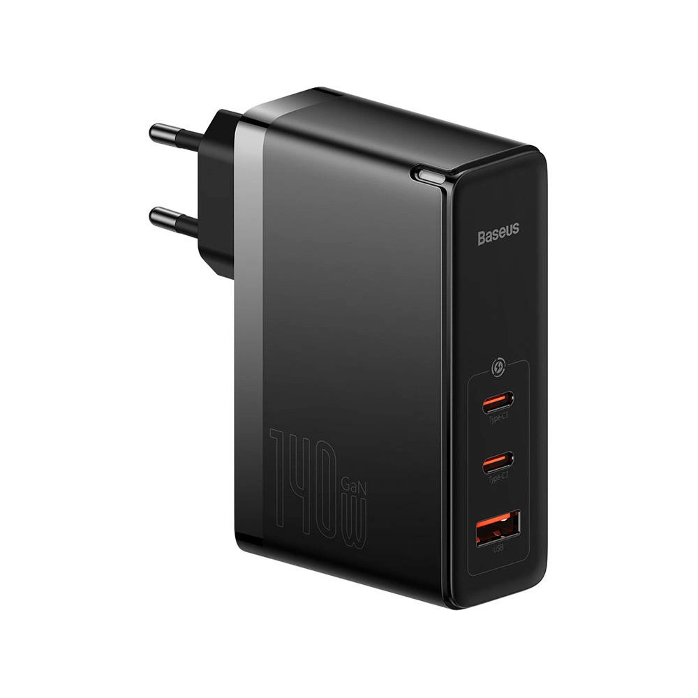 Hurtownia GSM - Ładowarka sieciowa Baseus GaN5 Pro 2xUSB-C + USB, 140W (czarna) - BSU3807 - {ean13} - Hurt