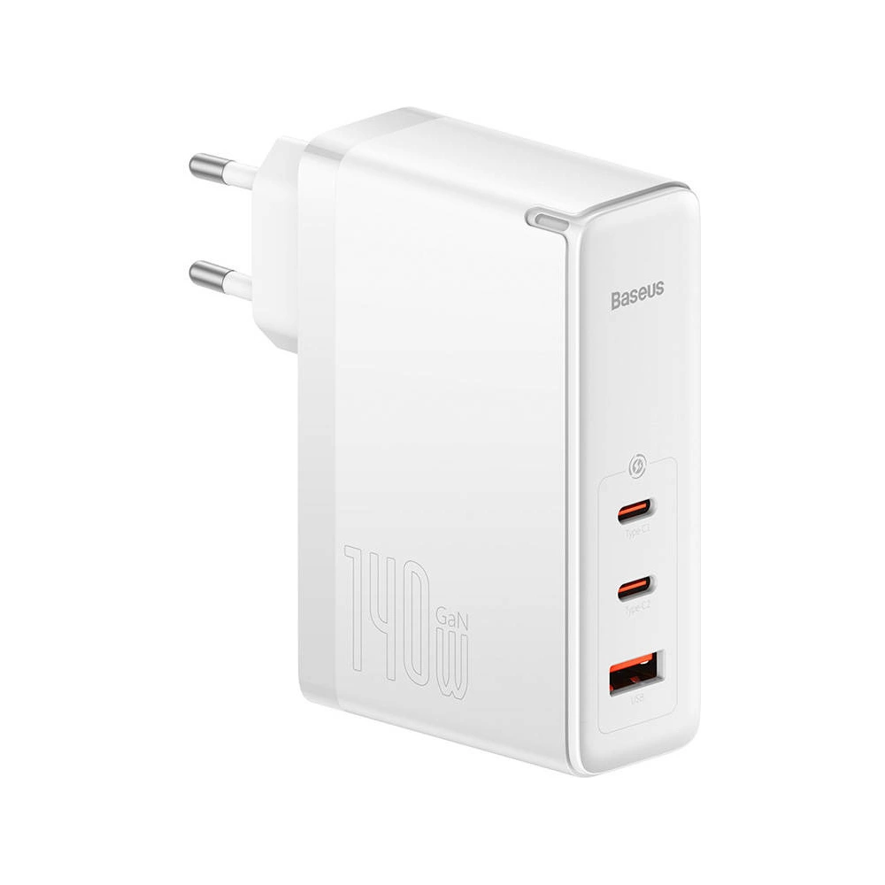 Hurtownia GSM - Ładowarka sieciowa Baseus GaN5 Pro 2xUSB-C + USB, 140W (biała) - BSU3808 - {ean13} - Hurt