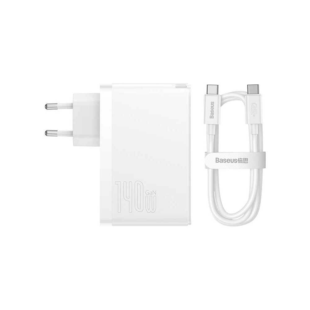 Hurtownia GSM - Ładowarka sieciowa Baseus GaN5 Pro 2xUSB-C + USB, 140W (biała) - BSU3808 - {ean13} - Hurt