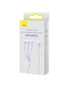 Hurtownia GSM - Cablul USB 3w1 Baseus Flash II, USB-C + micro USB + Lightning, 66W, 1.2m (mov) - BSU3811 - {ean13} - Hurt