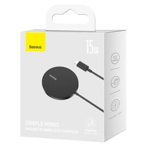 Hurtownia GSM - Vezeték nélküli töltő Baseus Simple Mini3 MagSafe 15W (fekete) - BSU3812 - {ean13} - Hurt