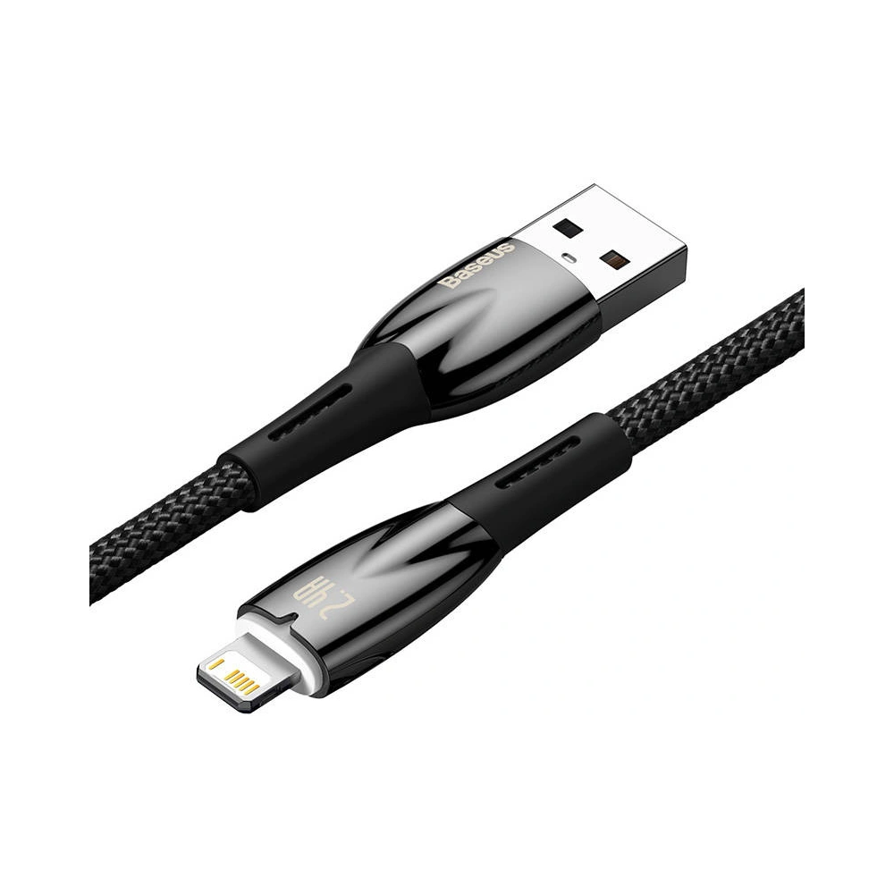 Hurtownia GSM - USB-A/Lightning Kabel Baseus Glimmer, 2.4A, 1m (schwarz) - BSU3818 - {ean13} - Hurt
