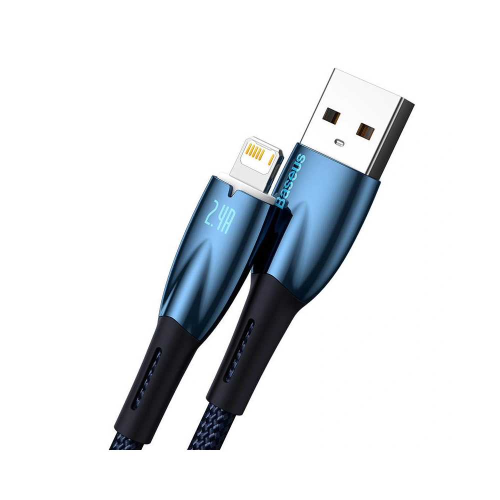 Hurtownia GSM - USB-A/Lightning Kabel Baseus Glimmer, 2.4A, 1m (blau) - BSU3819 - {ean13} - Hurt