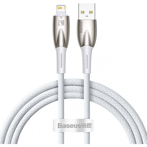 Hurtownia Baseus - 6932172617929 - BSU3820 - Kabel USB-A/Lightning Baseus Glimmer, 2.4A, 1m (biały) - B2B homescreen