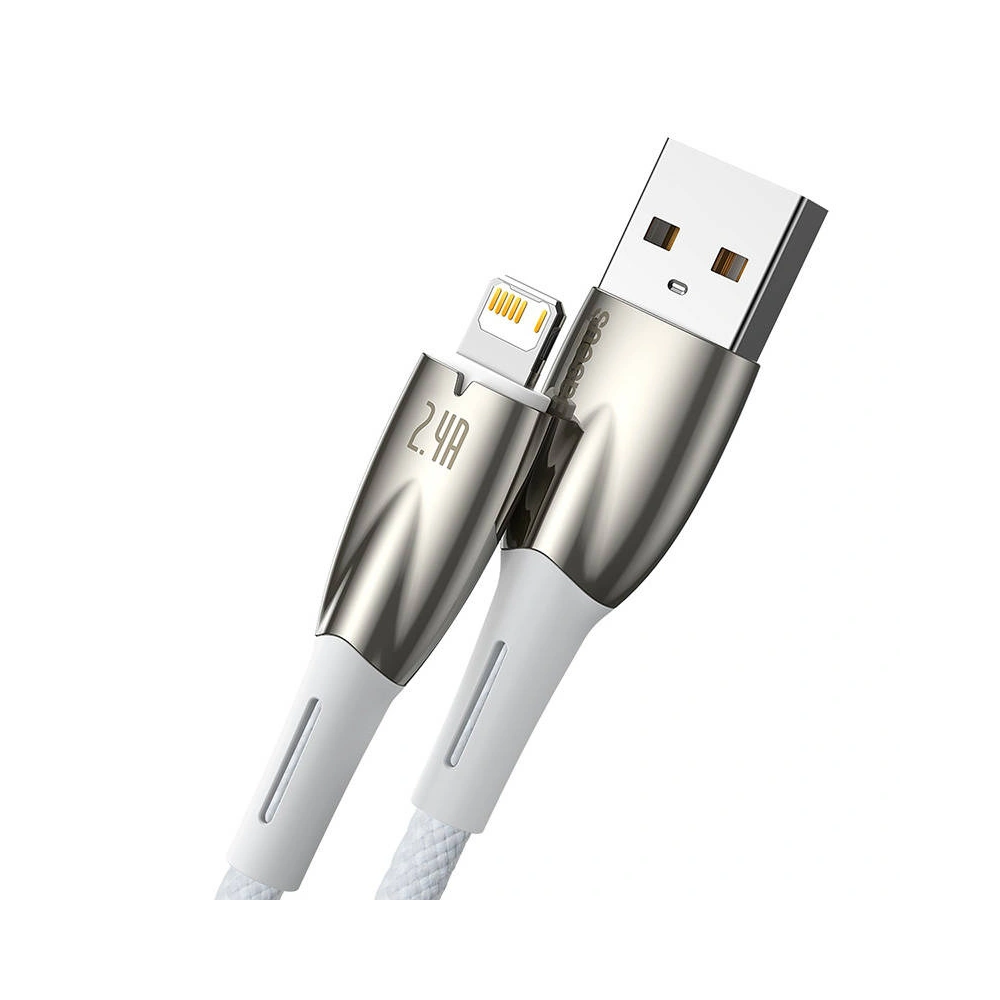Hurtownia GSM - USB-A/Lightning Kabel Baseus Glimmer, 2.4A, 1m (weiß) - BSU3820 - {ean13} - Hurt