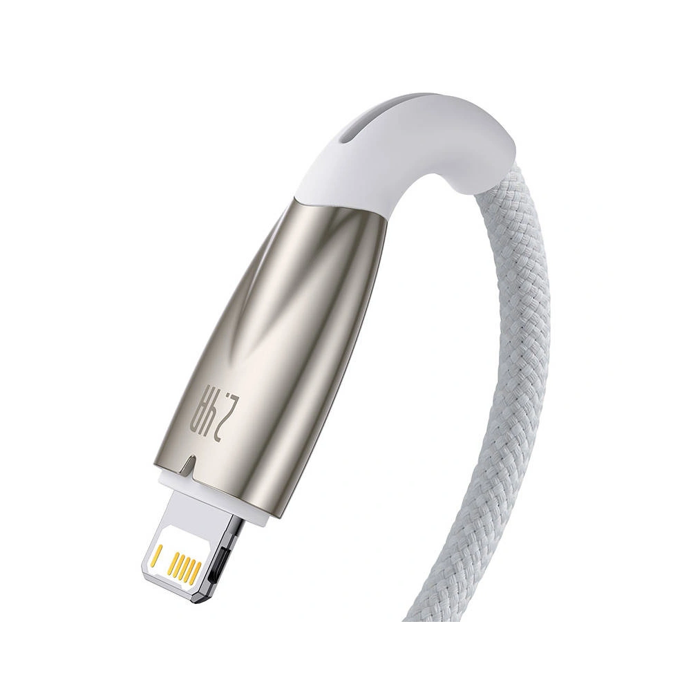 Hurtownia GSM - USB-A/Lightning Kabel Baseus Glimmer, 2.4A, 1m (weiß) - BSU3820 - {ean13} - Hurt