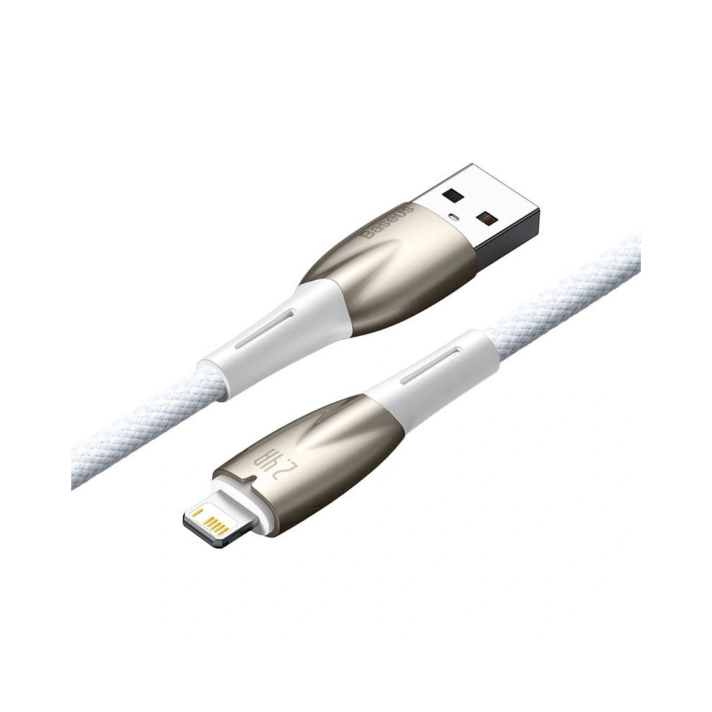 Hurtownia GSM - USB-A/Lightning Kabel Baseus Glimmer, 2.4A, 1m (weiß) - BSU3820 - {ean13} - Hurt
