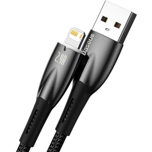 Hurtownia GSM - Kabel USB-A/Lightning Baseus Glimmer, 2.4A, 2m (czarny) - BSU3821 - {ean13} - Hurt