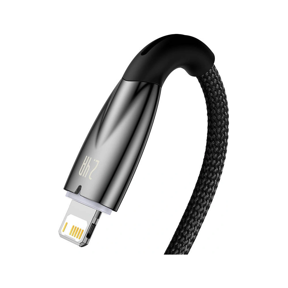 Hurtownia GSM - USB-A/Lightning Kabel Baseus Glimmer, 2.4A, 2m (schwarz) - BSU3821 - {ean13} - Hurt