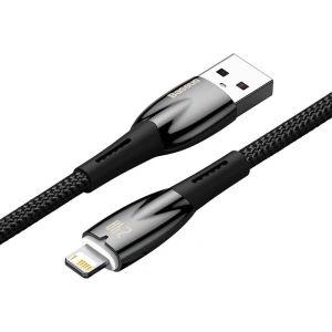 Hurtownia GSM - Kabel USB-A/Lightning Baseus Glimmer, 2.4A, 2m (czarny) - BSU3821 - {ean13} - Hurt