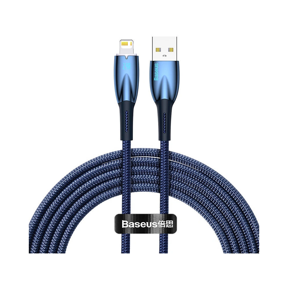 Hurtownia GSM - USB-A/Lightning Kabel Baseus Glimmer, 2.4A, 2m (blau) - BSU3822 - {ean13} - Hurt