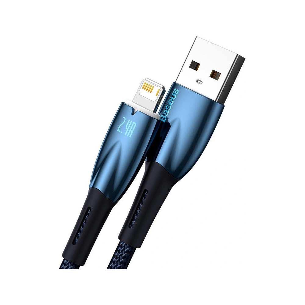 Hurtownia GSM - USB-A/Lightning Kabel Baseus Glimmer, 2.4A, 2m (blau) - BSU3822 - {ean13} - Hurt