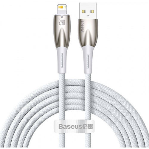 Hurtownia Baseus - 6932172617950 - BSU3823 - Kabel USB-A/Lightning Baseus Glimmer, 2.4A, 2m (biały) - B2B homescreen