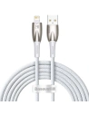 Cablu USB-A/Lightning Baseus Glimmer, 2.4A, 2m (alb)