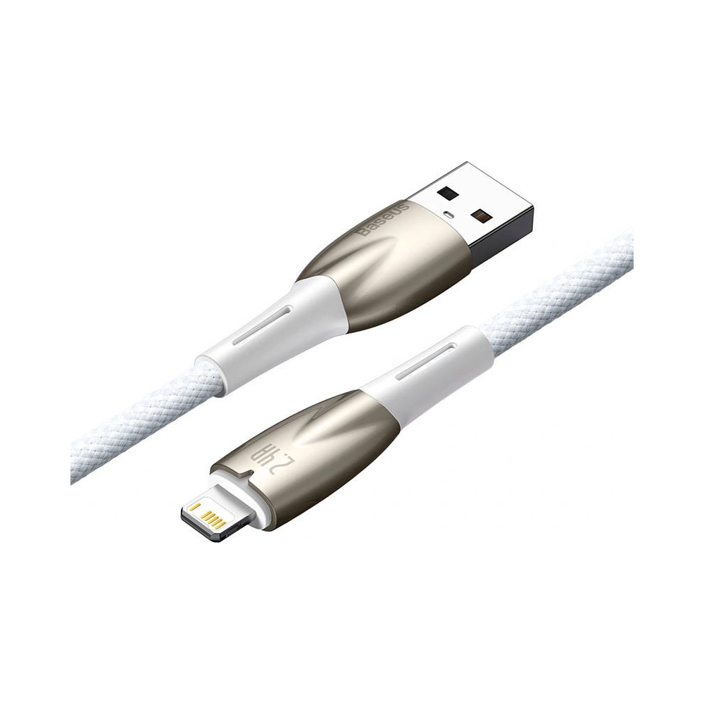 Hurtownia GSM - USB-A/Lightning Kabel Baseus Glimmer, 2.4A, 2m (weiß) - BSU3823 - {ean13} - Hurt