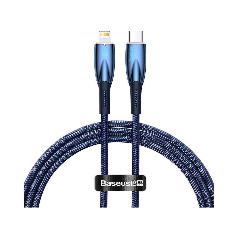 Wholesale Baseus Glimmer USB-C/Lightning, 20W, 1m (blue) - BSU3824 - {ean13} - Hurt