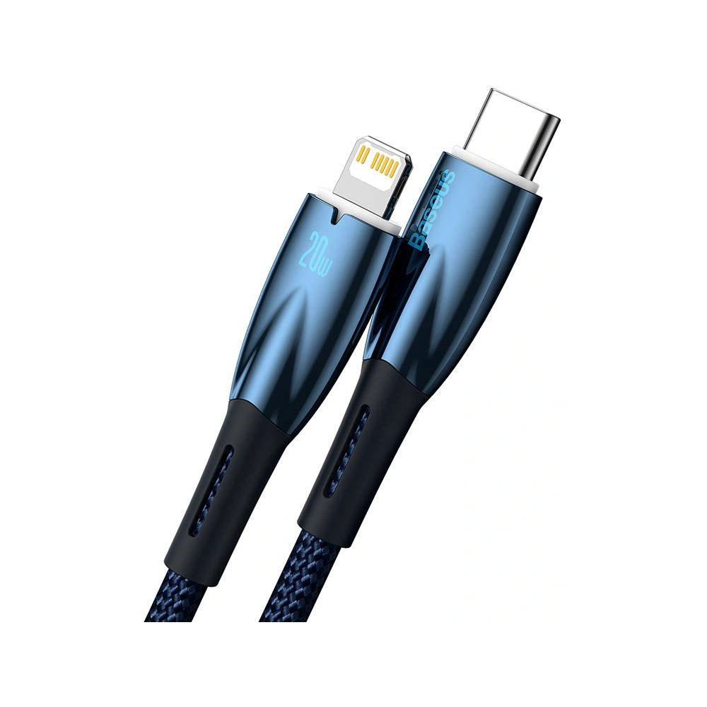 Hurtownia GSM - Cablul USB-C/Lightning Baseus Glimmer, 20W, 1m (albastru) - BSU3824 - {ean13} - Hurt