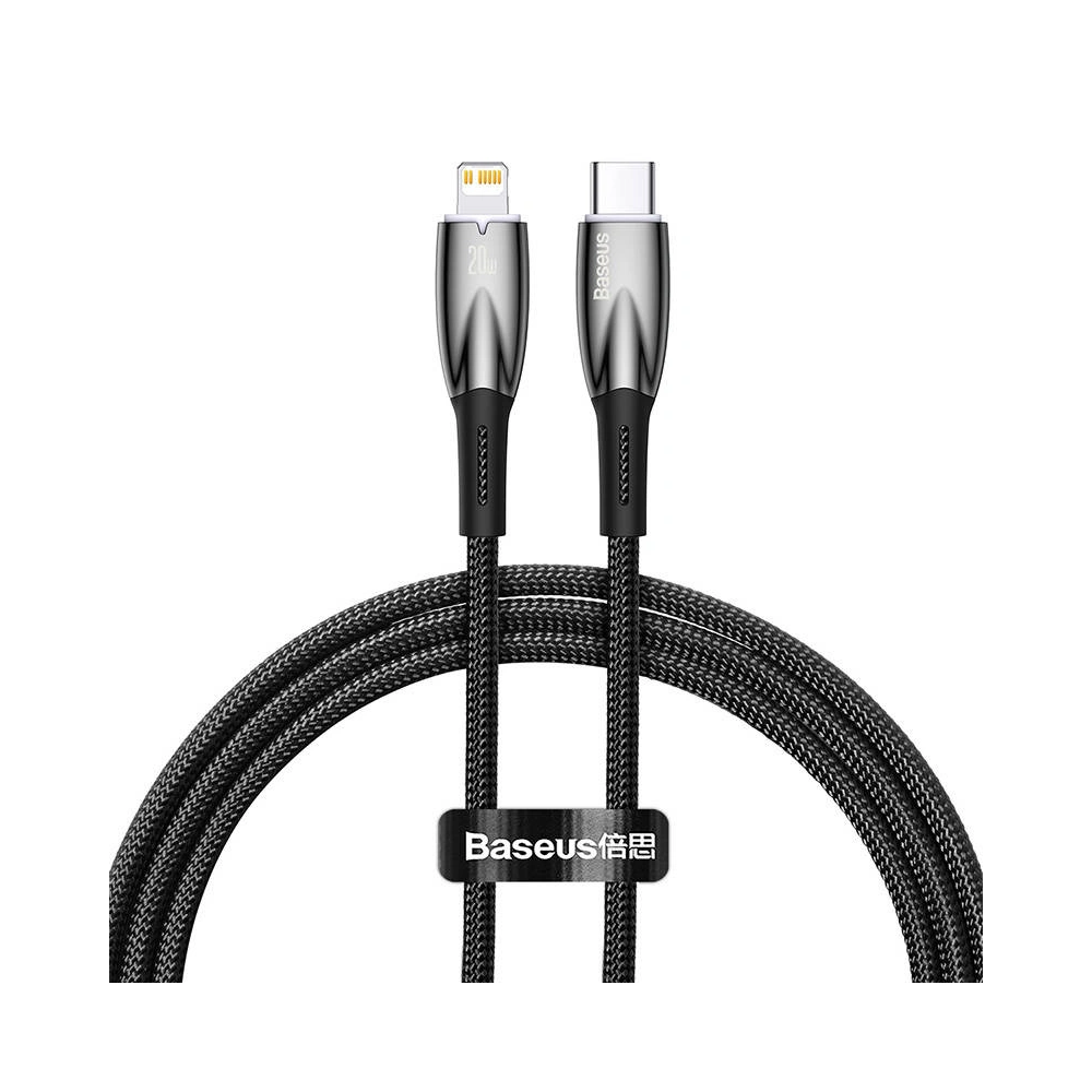 Hurtownia GSM - Kabel USB-C/Lightning Baseus Glimmer, 20W, 1m (černý) - BSU3826 - {ean13} - Hurt