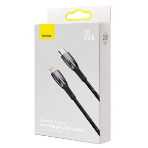 USB-C/Lightning-Kabel Baseus Glimmer, 20W, 2m (schwarz)