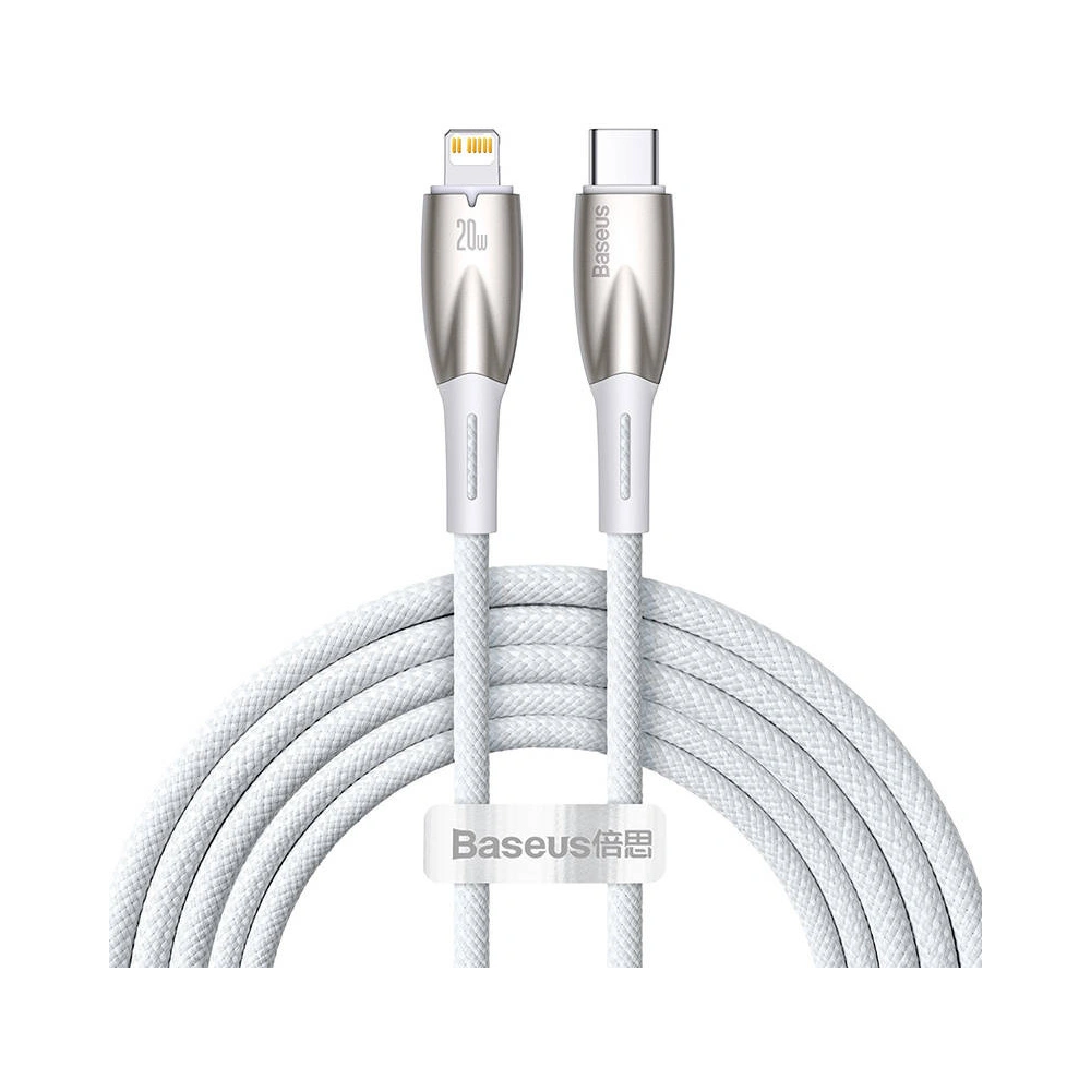Hurtownia GSM - Kabel USB-C/Lightning Baseus Glimmer, 20W, 2m (bílý) - BSU3829 - {ean13} - Hurt